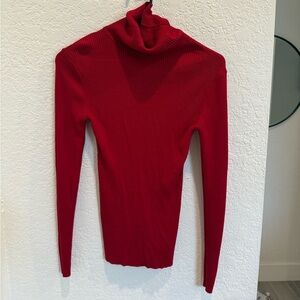 Express Vibrant Red Cowl Neck Sweater